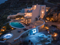 LUXURY SEA VIEW VILLA WITH OUTDOOR CINEMA ON MYKONOS ISLAND